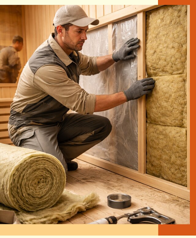 Утепление сауны изнутри в Кронштадте от 6782 руб. за м2 | ППУ, под ключ — ТепломастерКрн