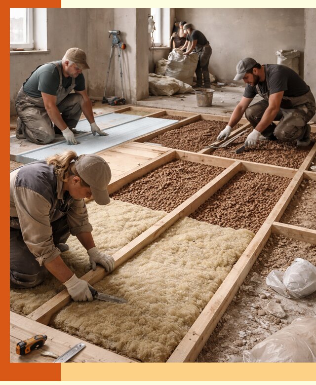 Утепление перекрытий жилых и промышленных зданий в Кронштадте