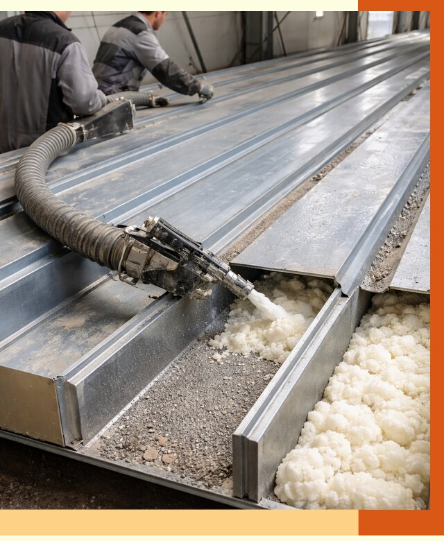 Заполнение пустот кровельных панелей в Кронштадте от 7512 руб. под ключ | ТепломастерКрн