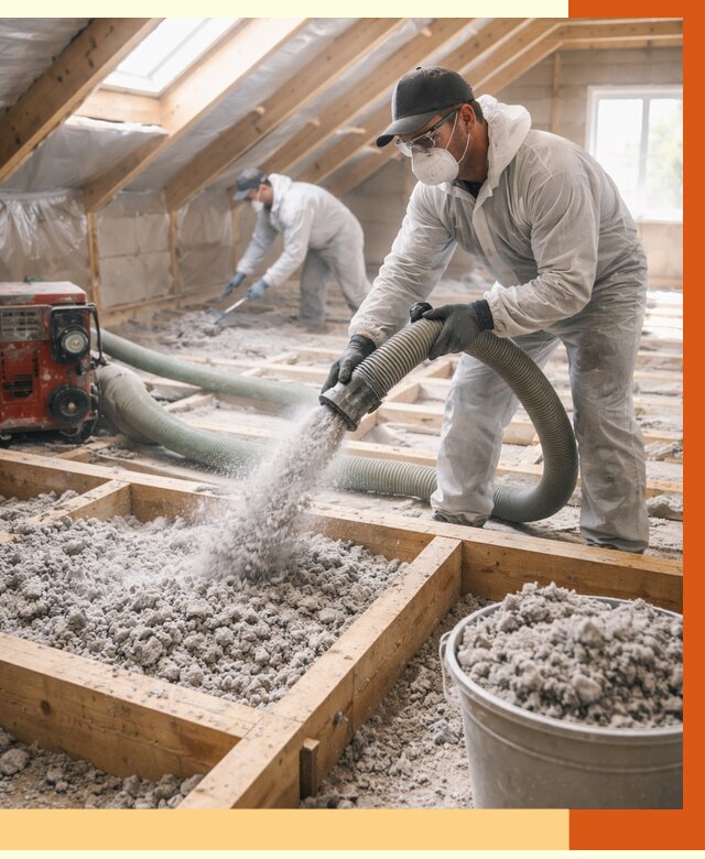 Утепление эковатой в Кронштадте от 3078 руб./м2 — монтаж и задувка | ТепломастерКрн